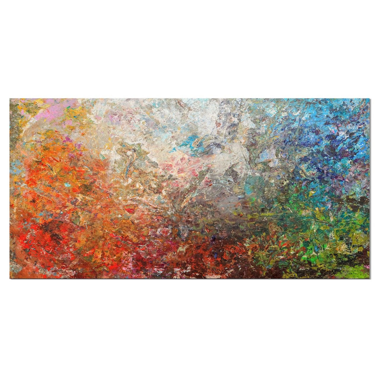 Designart - Board Stained Abstract Art - Abstract Canvas Art Print